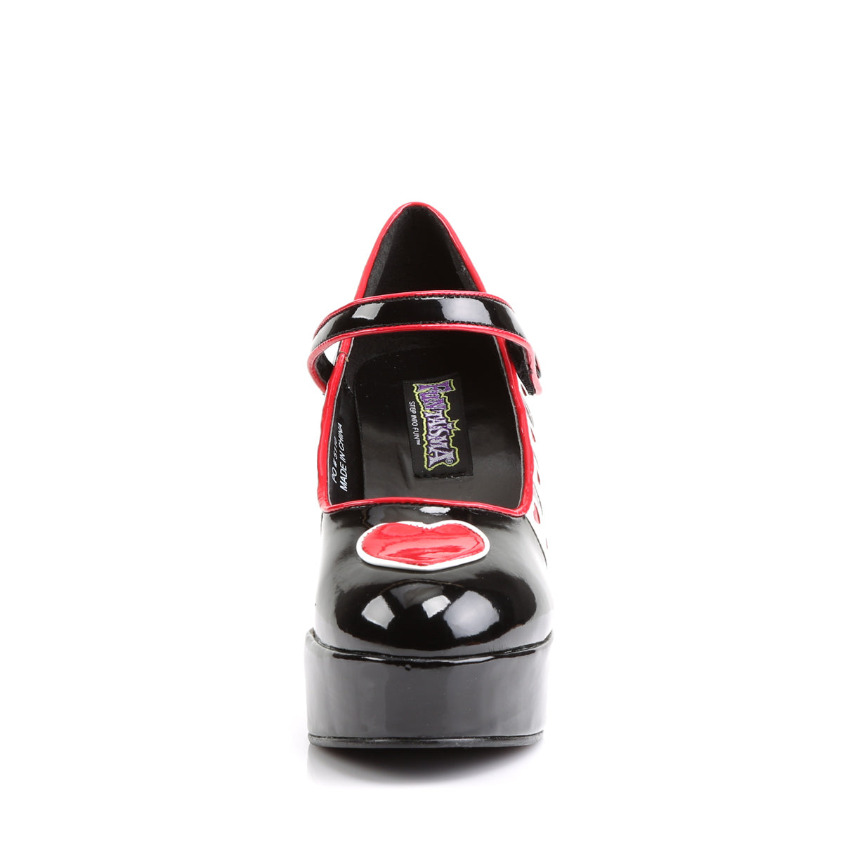 Funtasma Bombas para mujer Queen-55 BLK-WHT-RED PAT