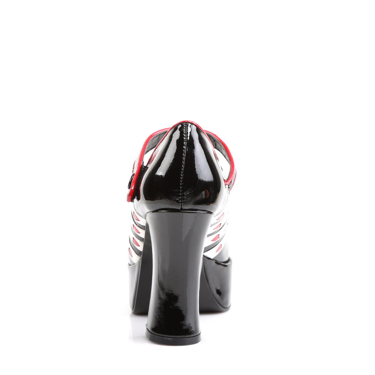 Funtasma Bombas para mujer Queen-55 BLK-WHT-RED PAT