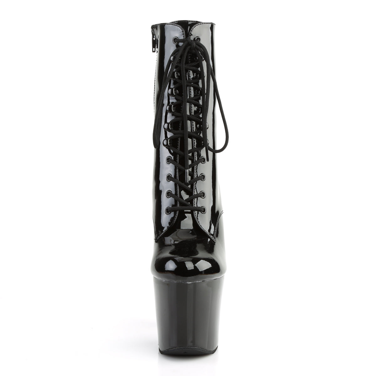 Pleaser Womens Ankle Boots RADIANT-1020 Blk Pat/Blk