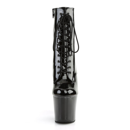 Pleaser Womens Ankle Boots RADIANT-1020 Blk Pat/Blk