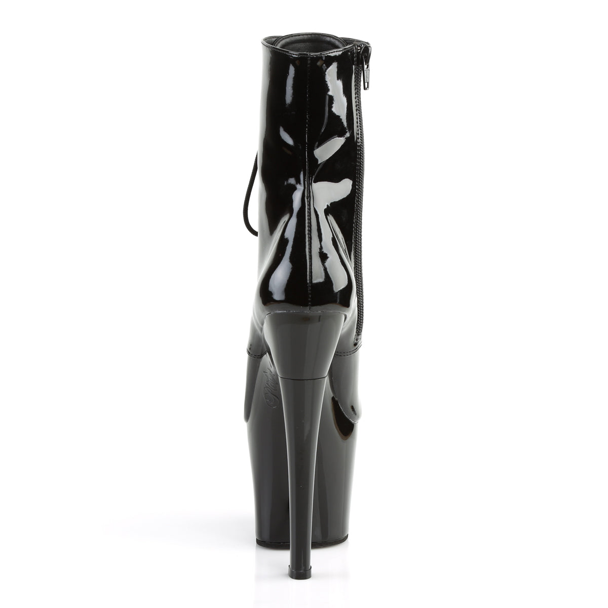 Pleaser Womens Ankle Boots RADIANT-1020 Blk Pat/Blk