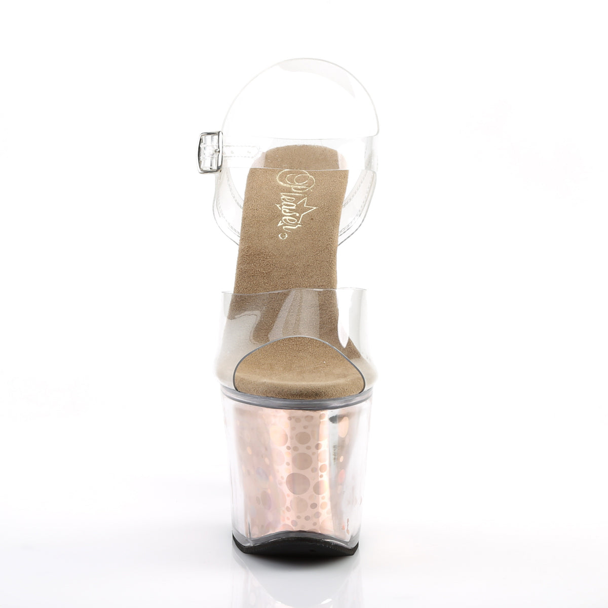 Pleaser Womens Sandals RADIANT-708BHG Clr/Bronze Hologram