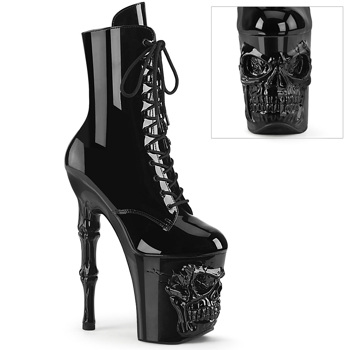 Pleaser  Botines RAPTURE-1020 BLK PAT/BLK