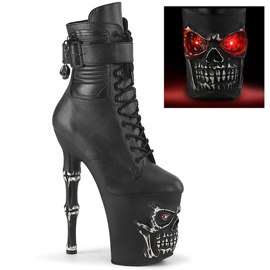 Pleaser  Botines RAPTURE-10202020STR-LT BLK Faux Leather/BLK Matte-Ruber SLV