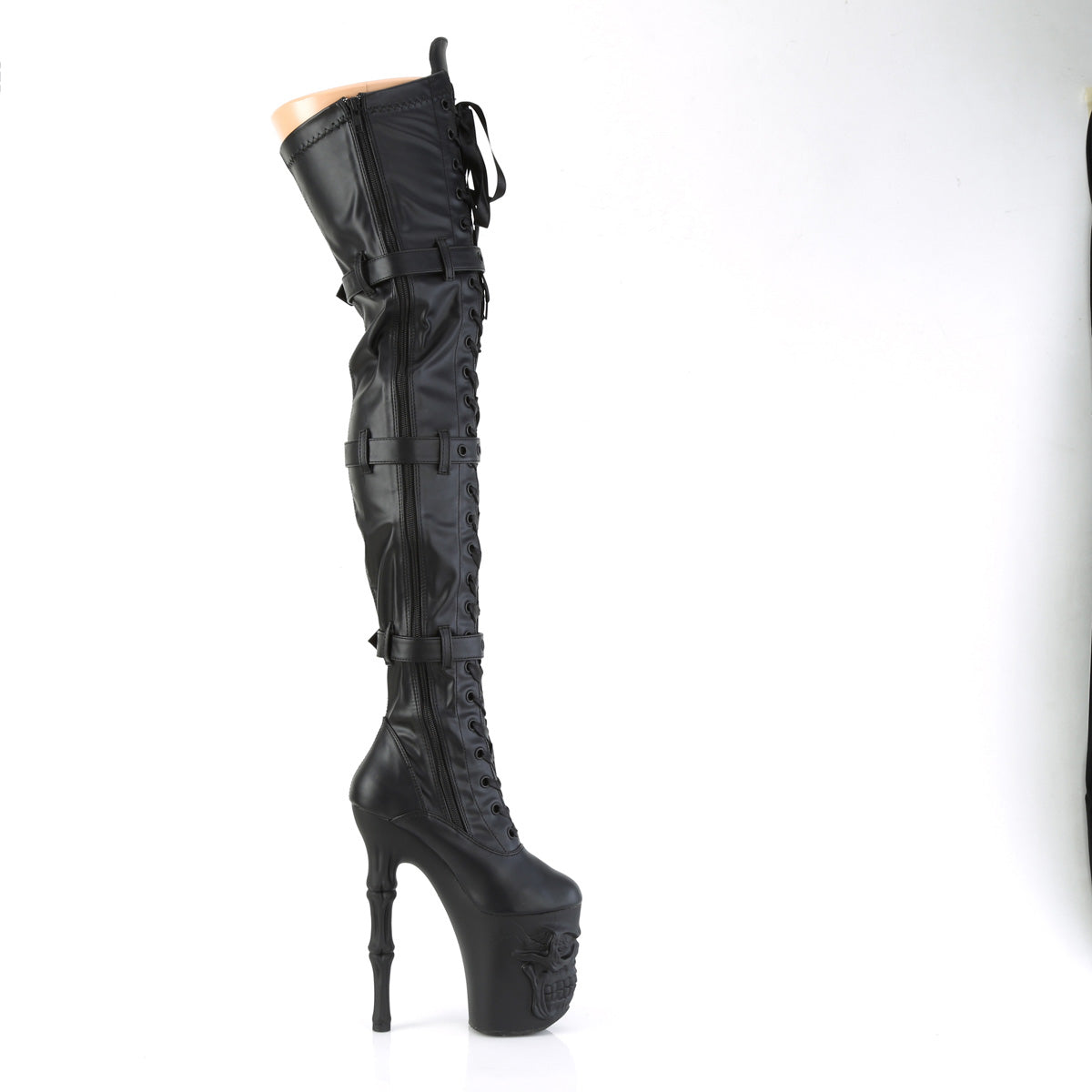Pleaser  Botas RAPTURE-3028 blk str. Faux Leather/Blk Matte