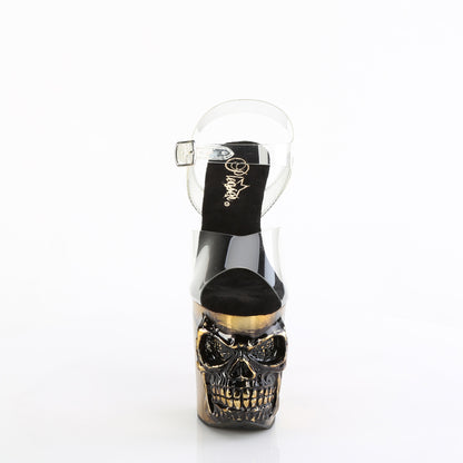Pleaser  Sandalias RAPTURE-808-LT CLR/Satin Brass Chrome