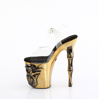 Pleaser  Sandalias RAPTURE-808-LT CLR/Satin Brass Chrome