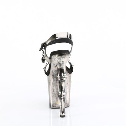 Pleaser  Sandalias RAPTURE-812-lt PEWTER TPU/Satin Pewter Chrome