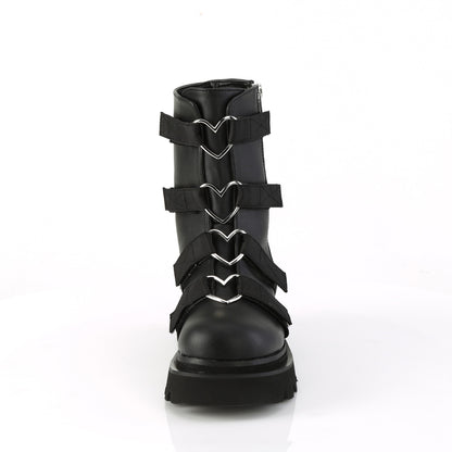 DemoniaCult  Botines RENEGADE-50 Blk Vegan Leather-Nylon