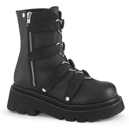 DemoniaCult  Botines RENEGADE-50 Blk Vegan Leather-Nylon