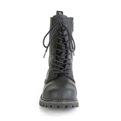 DemoniaCult Botas para hombre RIOT-10 cuero vegano blk