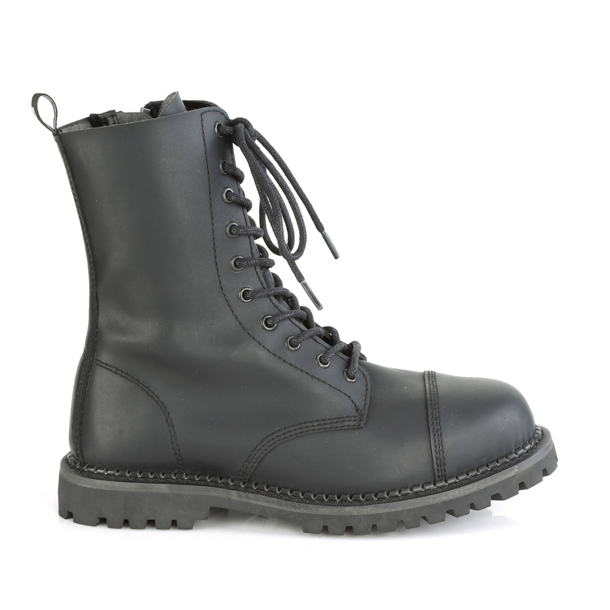 DemoniaCult Botas para hombre RIOT-10 cuero vegano blk