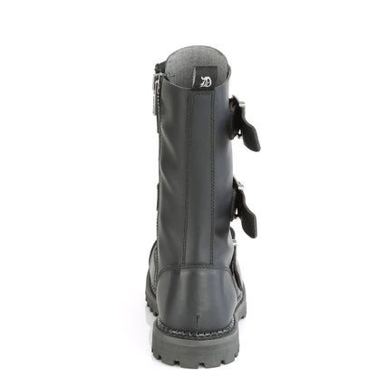 DemoniaCult Botas para hombre RIOT-12BK BLK LOOO VEGANO