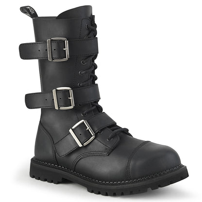 DemoniaCult Botas para hombre RIOT-12BK BLK LOOO VEGANO