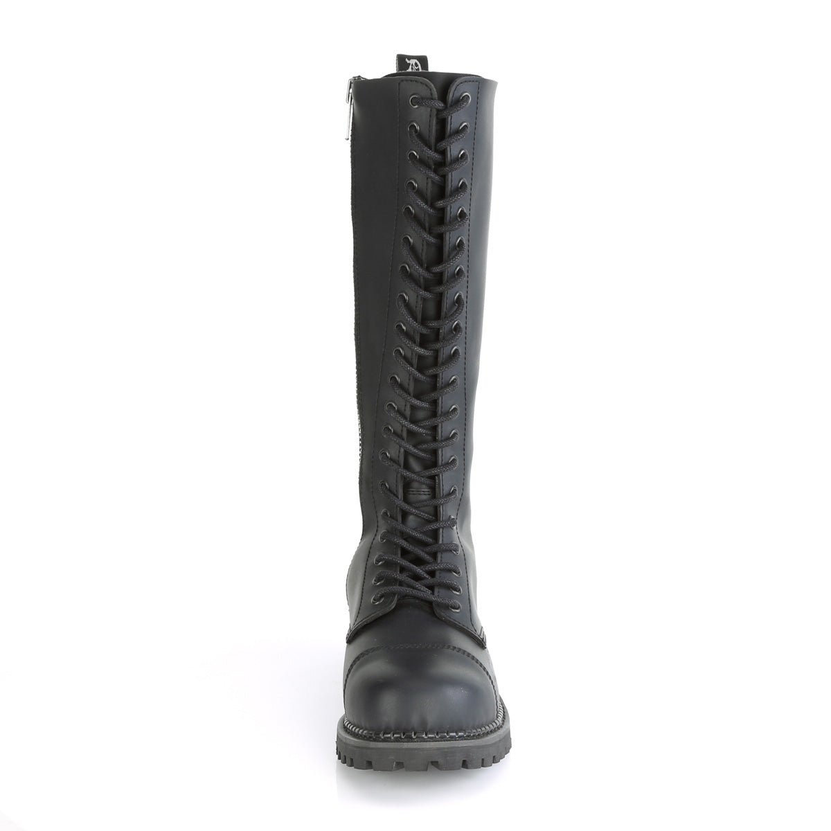DemoniaCult Botas para hombre RIOT-20 BLK de cuero vegano