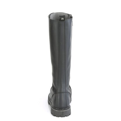 DemoniaCult Botas para hombre RIOT-20 BLK de cuero vegano