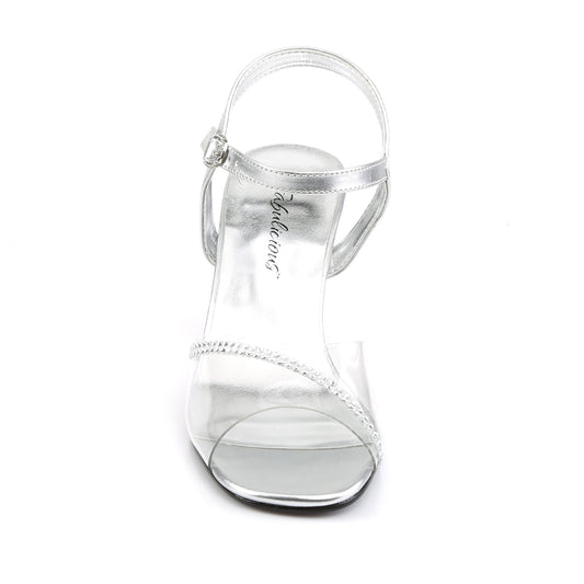 Fabulicious Sandalias para mujeres ROMANCE-308R CLR-SLV Metallic PU