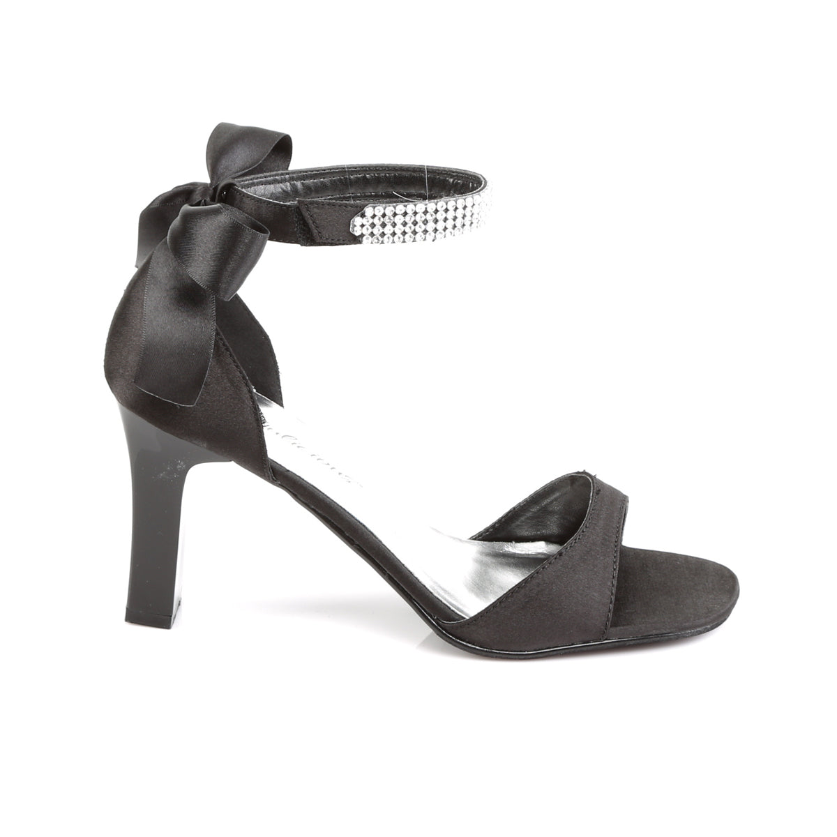 Pleaser Pink Label Bombas para mujer ROMANCE-372 BLK SATIN