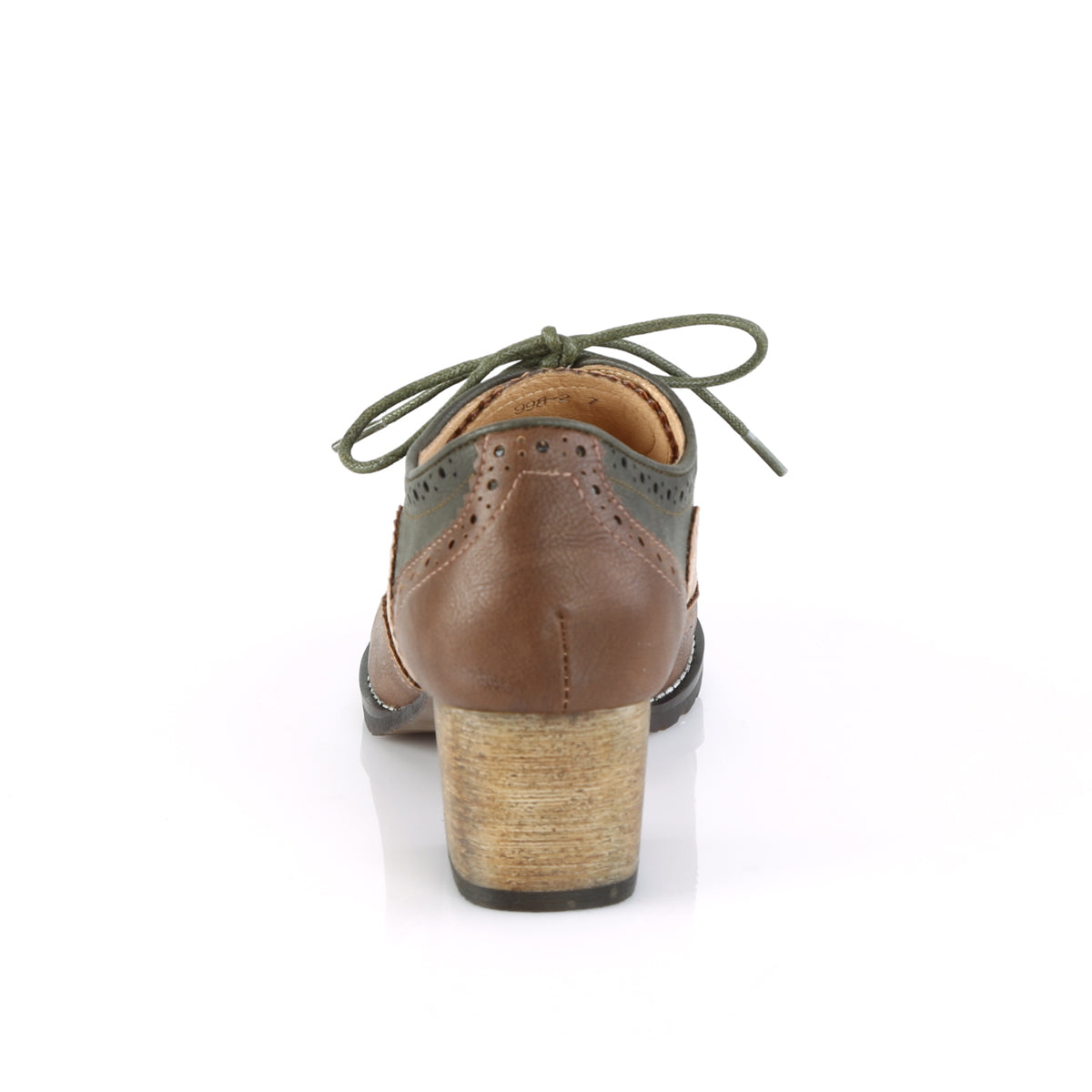 Pin Up Couture Bombas para mujer RUSSELL-34 Brown-Multi Faux Cuero