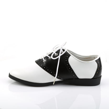 Funtasma Bombas para mujer Saddle-50 BLK-WHT PU