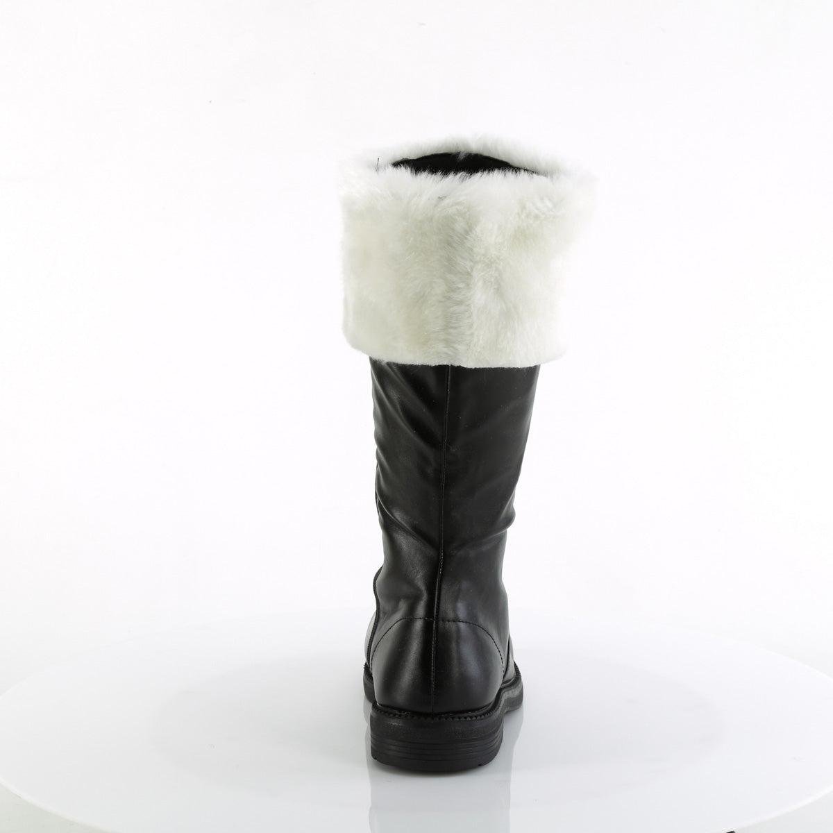 Funtasma Botas para hombre Santa-100 BLK PU-WHT FAUX PIEL