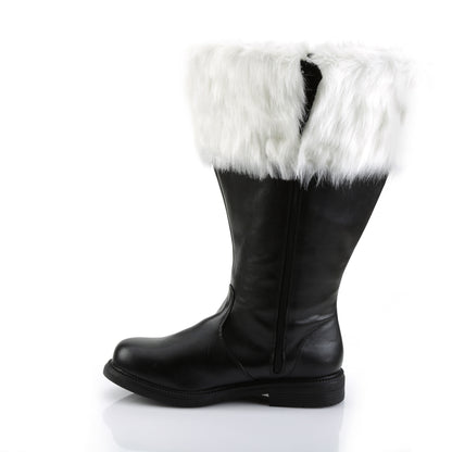 Funtasma Botas para hombre Santa-106WC BLK PU-WHT FEUX PIEL
