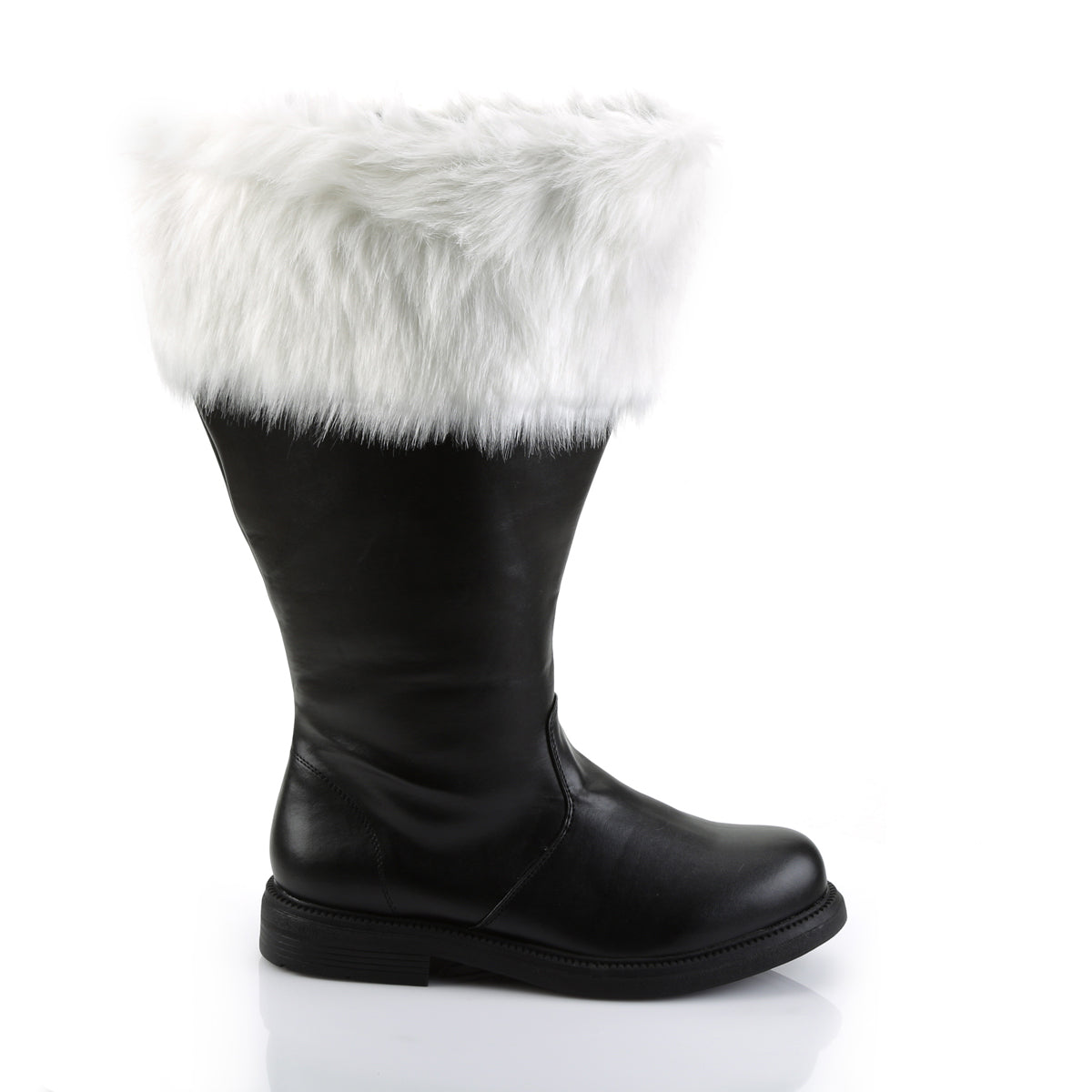 Funtasma Botas para hombre Santa-106WC BLK PU-WHT FEUX PIEL