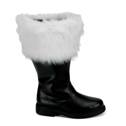 Funtasma Botas para hombre Santa-106WC BLK PU-WHT FEUX PIEL
