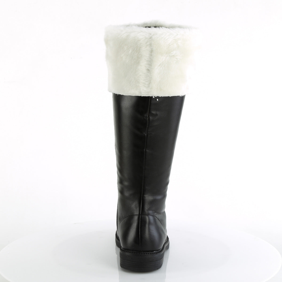 Funtasma Mens Boots SANTA-108 Blk Pu-Wht Faux Fur
