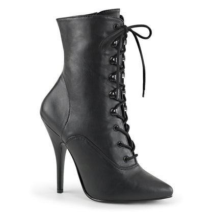 Pleaser Botas de tobillo para mujer SEDUCE-1020 Blk Faux Cuero