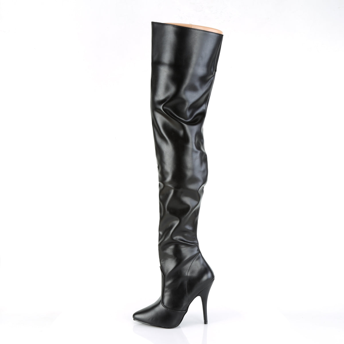 Pleaser Botas de mujer SEDUCE-3010 Blk Faux Cuero