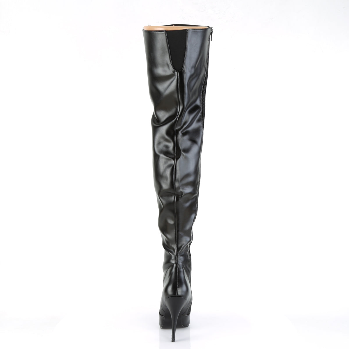 Pleaser Botas de mujer SEDUCE-3010 Blk Faux Cuero