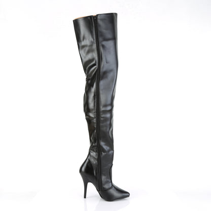 Pleaser Botas de mujer SEDUCE-3010 Blk Faux Cuero