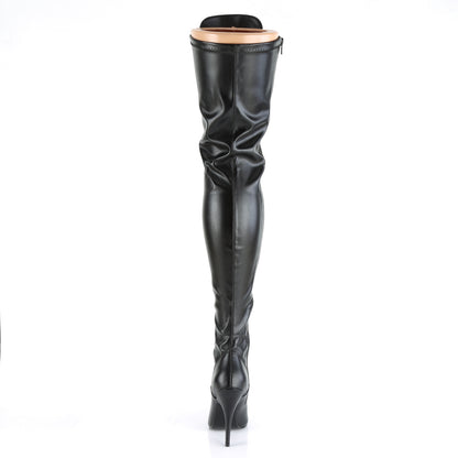 Pleaser Womens Boots SEDUCE-3024 Blk Str Faux Leather