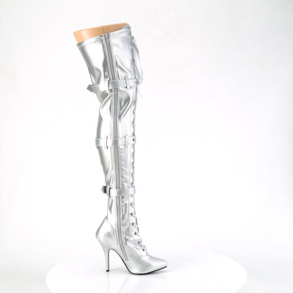 Pleaser   SEDUCE-3028 Slv Str Metallic Pu