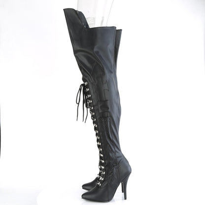 Pleaser  Boots SEDUCE-3082 Blk Str. Faux Leather