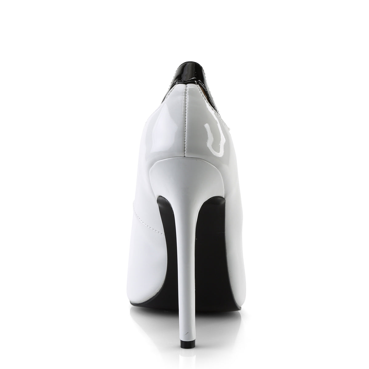 Pleaser Womens Pumps SEXY-22 Wht-Blk Pat