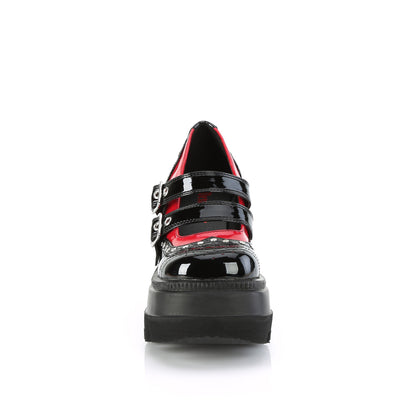 DemoniaCult  Zapatillas SHAKER-27 blk-rojo pat