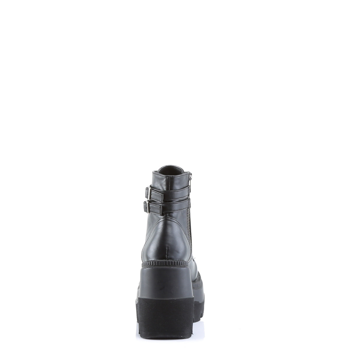 DemoniaCult Botas de tobillo para mujeres SHAKER-52 BLK de cuero vegano