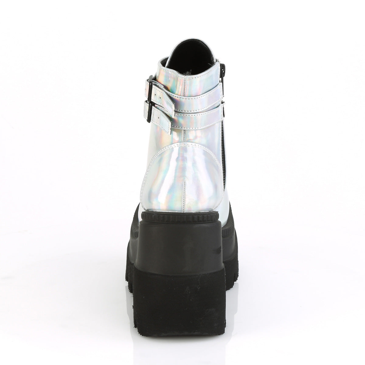 DemoniaCult Botas de tobillo para mujeres SHAKER-52 Holograma SLV