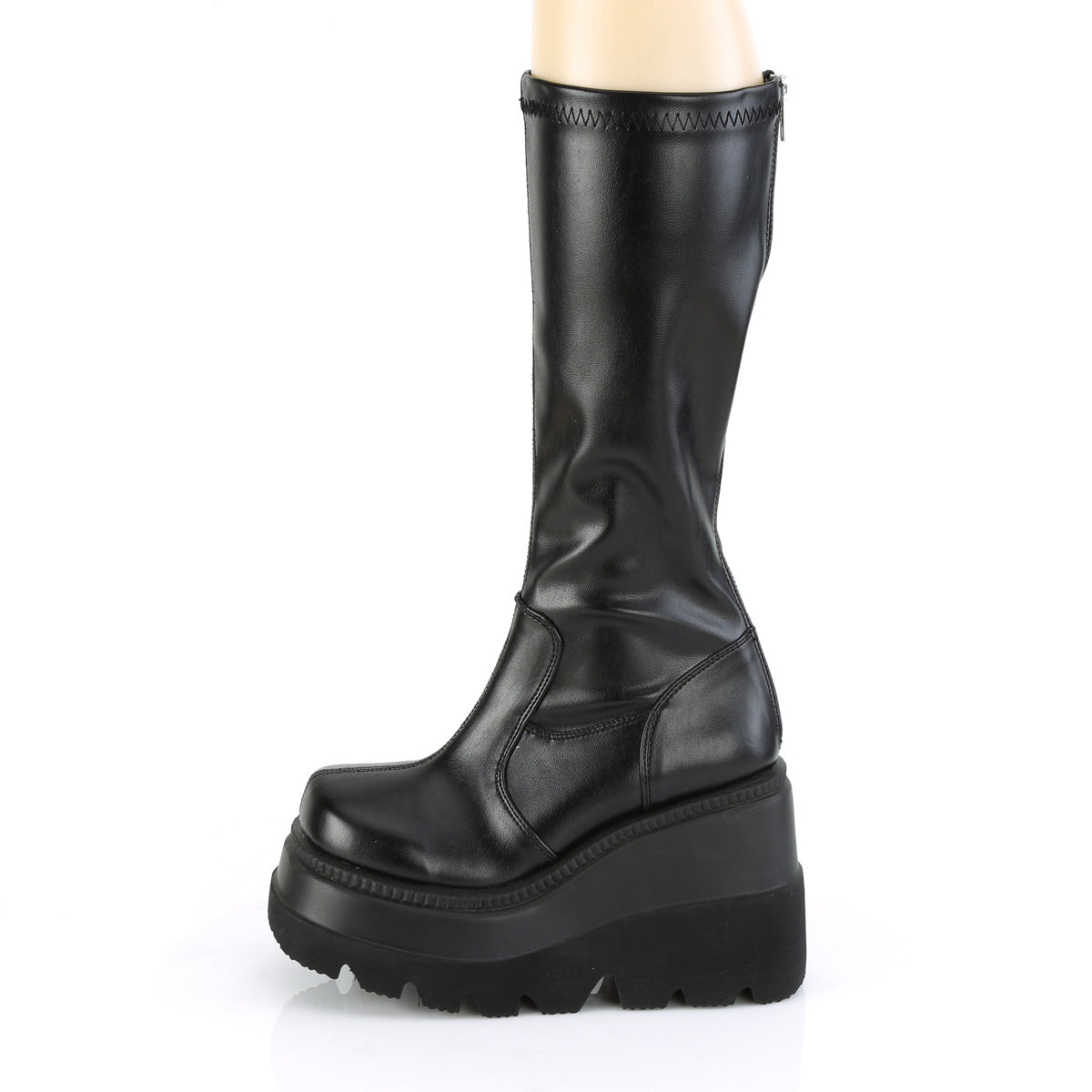 DemoniaCult Botas de mujer SHAKER-65 Blk str cuero vegano