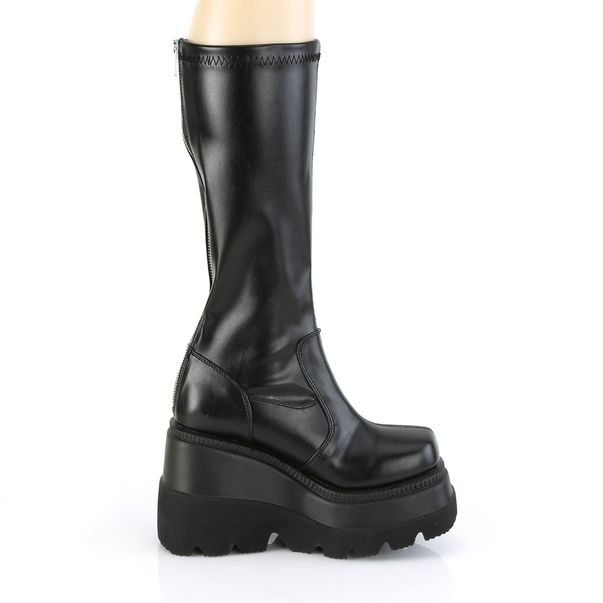 DemoniaCult Botas de mujer SHAKER-65 Blk str cuero vegano