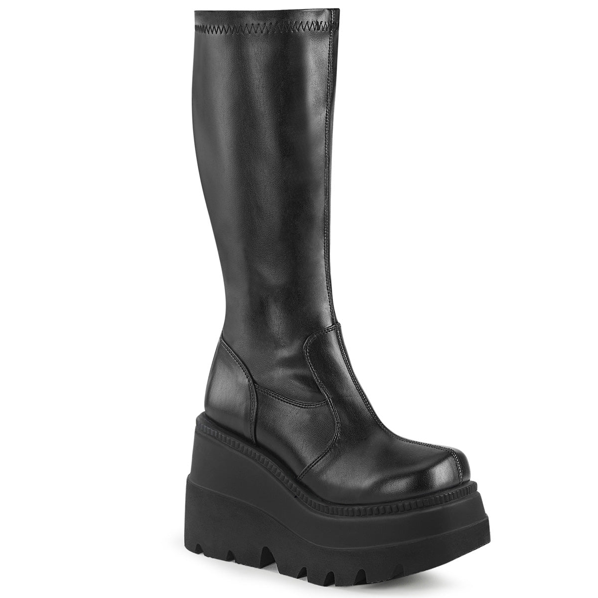 DemoniaCult Botas de mujer SHAKER-65 Blk str cuero vegano