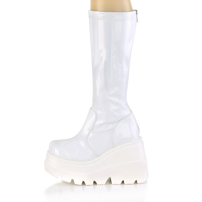 DemoniaCult Botas de mujer SHAKER-65 WHT Holograma