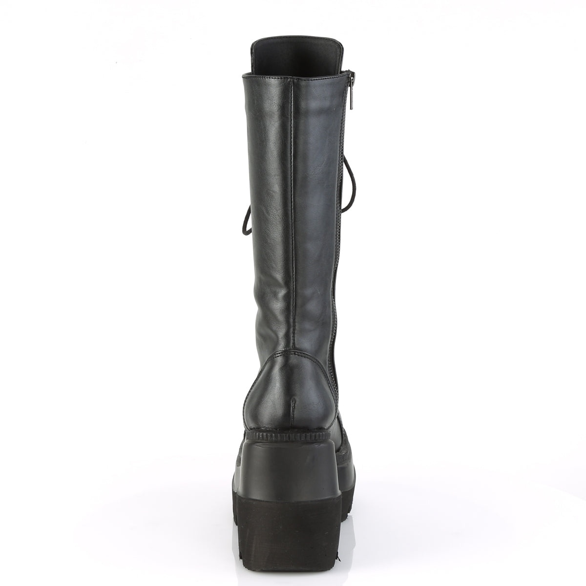 DemoniaCult Botas de mujer SHAKER-72 BLK de cuero vegano