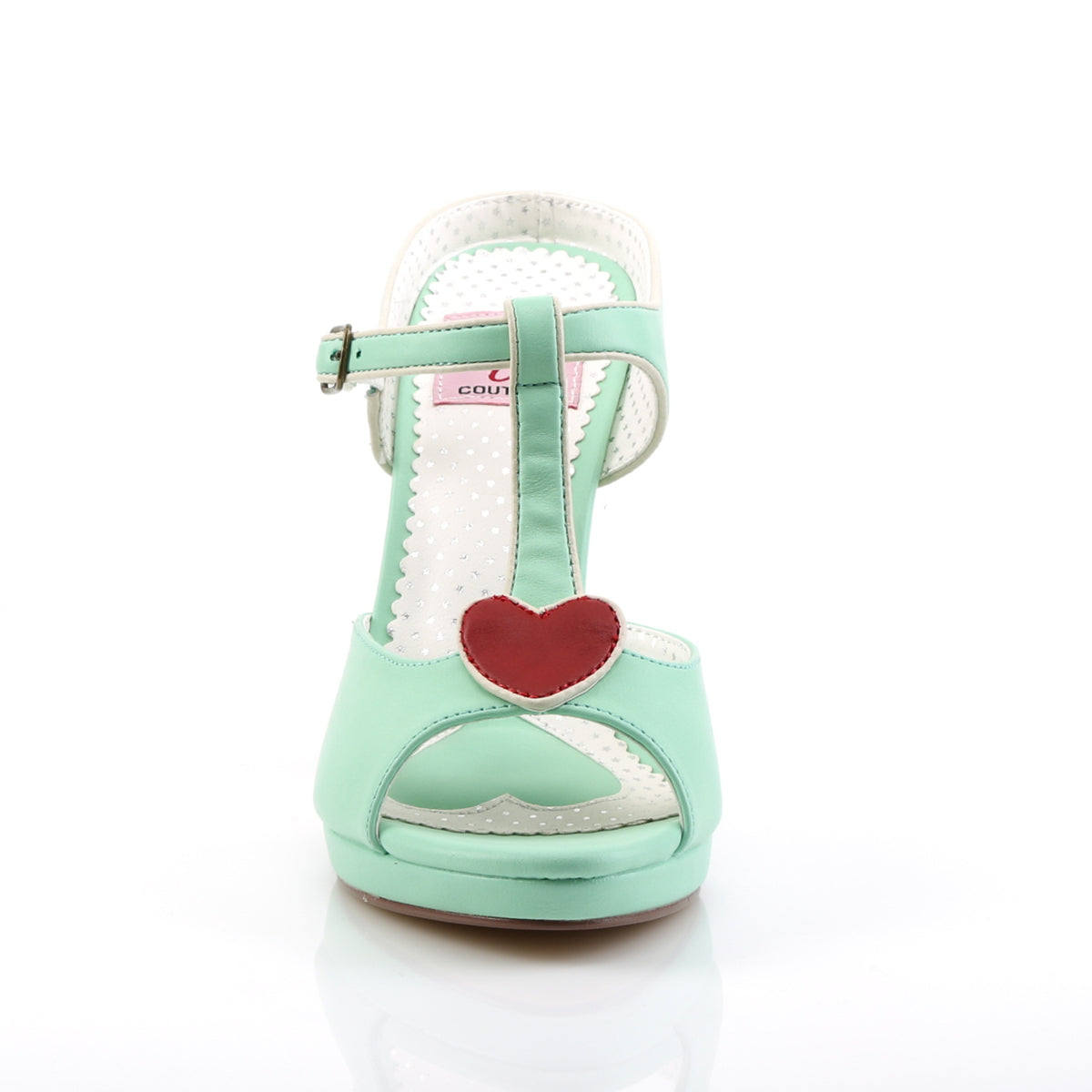 Pin Up Couture Womens Pumps SIREN-09 Mint Faux Leather