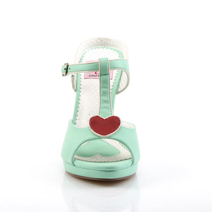 Pin Up Couture Womens Pumps SIREN-09 Mint Faux Leather