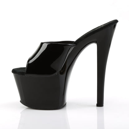 Pleaser Sandalias para mujer SKY-301 BLK PAT / BLK