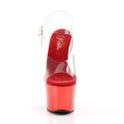 Pleaser Sandalias para mujer SKY-308 clr / cromo rojo