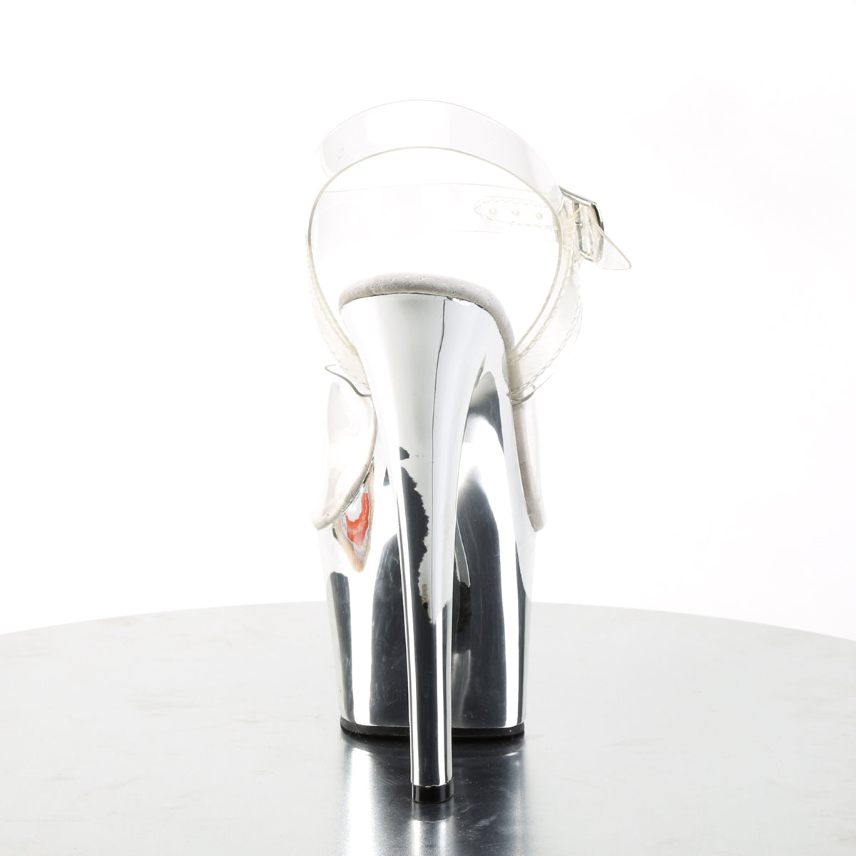 Pleaser Womens Sandals SKY-308 Clr/Slv Chrome